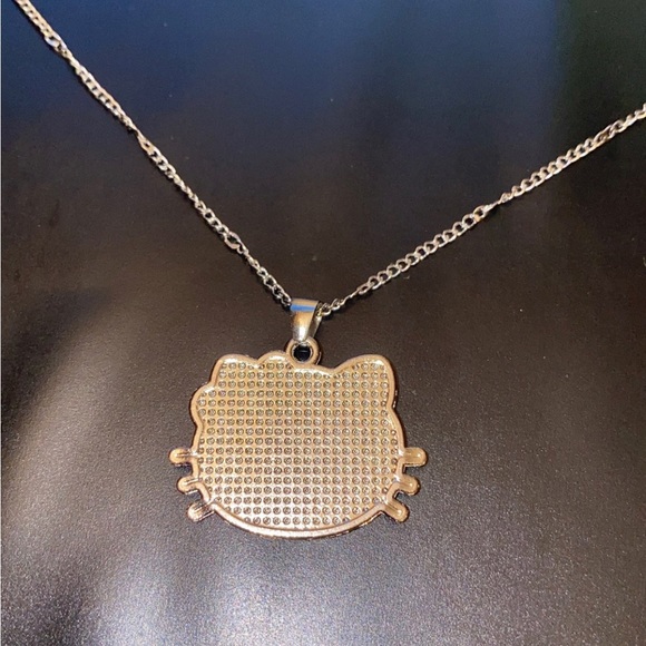 Hello Kitty Necklace 20 Inches heavy Cubic Zirconia 925k Brand New chain - Picture 4 of 6